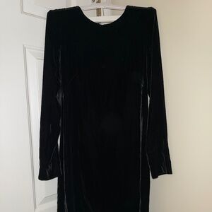 Vintage Theory Black Velvet & Silk Dress